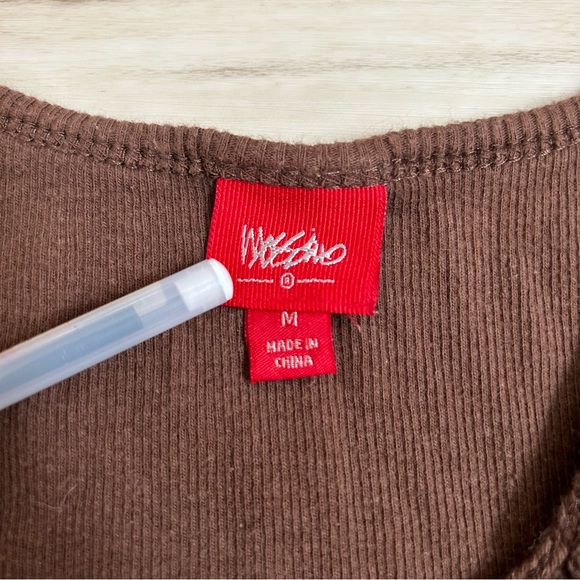 Vintage Mossimo Tank Top Brown Shirt with Sequin Accent Women’s Size Medium Y2K - Picture 3 of 9